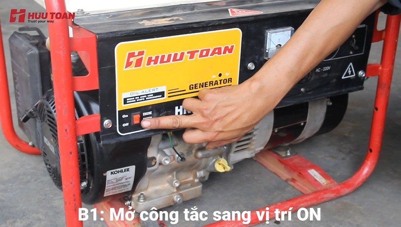 05. How to start Huu Toan gasoline generator HK7500