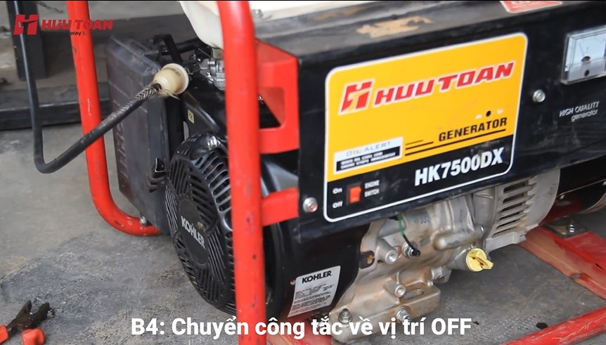 07. How to turn off Huu Toan gasoline generator HK7500